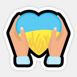 Tryzub Heart Sticker